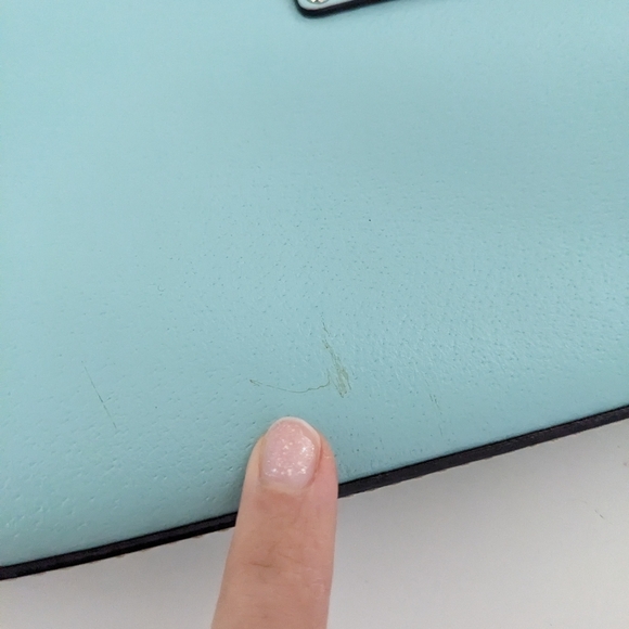 EUC! Kate Spade New York Wellesley Byrd Pebbled Leather Shoulder Bag Robins Egg - Picture 8 of 16